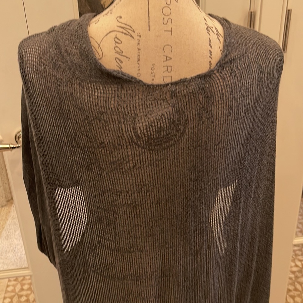 Free People One Size Gray Drapey Wrap/Shawl Drop Sholder Mixed Fabric EU… - Picture 4 of 6
